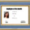 Free Custom Employee Of The Month Certificate With Employee Of The Month Certificate Template With Picture