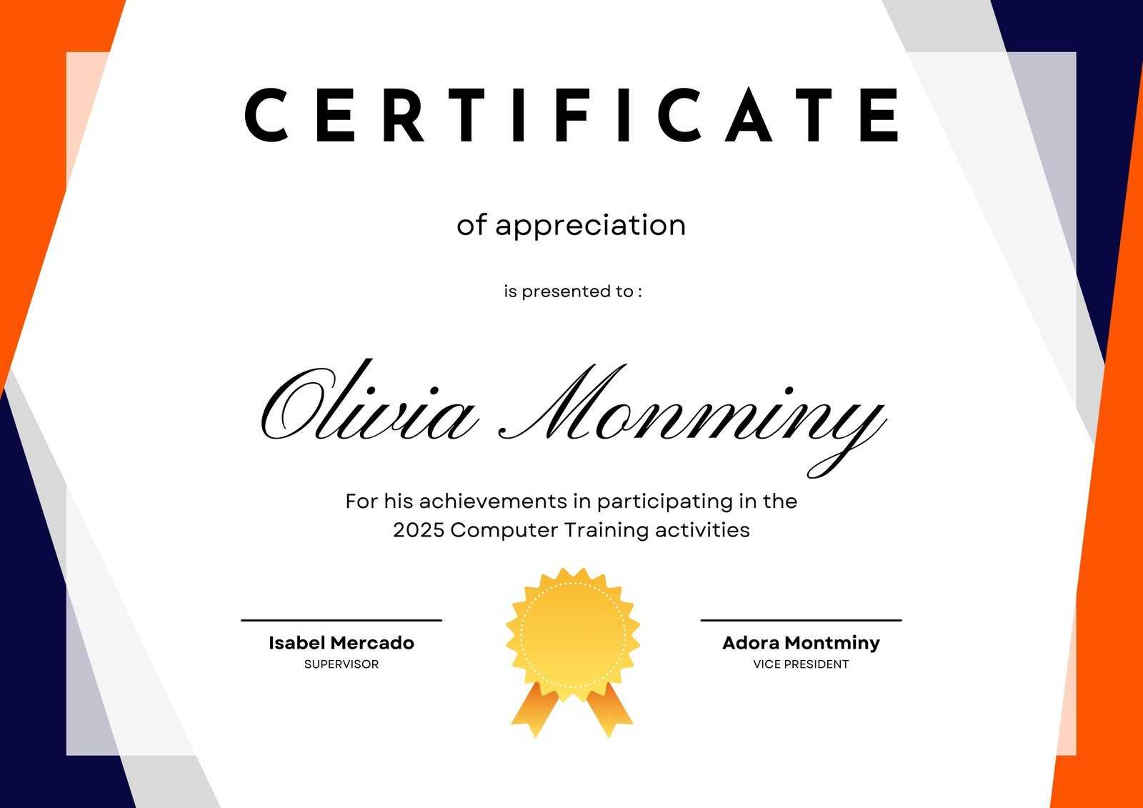 Free Custom Printable Attendance Certificate Templates  Canva Within Perfect Attendance Certificate Template