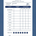 Free Custom Printable College Report Card Templates  Canva Inside Fake College Report Card Template
