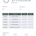 Free Custom Printable College Report Card Templates  Canva Intended For College Report Card Template