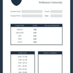 Free Custom Printable College Report Card Templates  Canva With Fake College Report Card Template