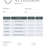 Free Custom Printable College Report Card Templates  Canva With Regard To Fake College Report Card Template