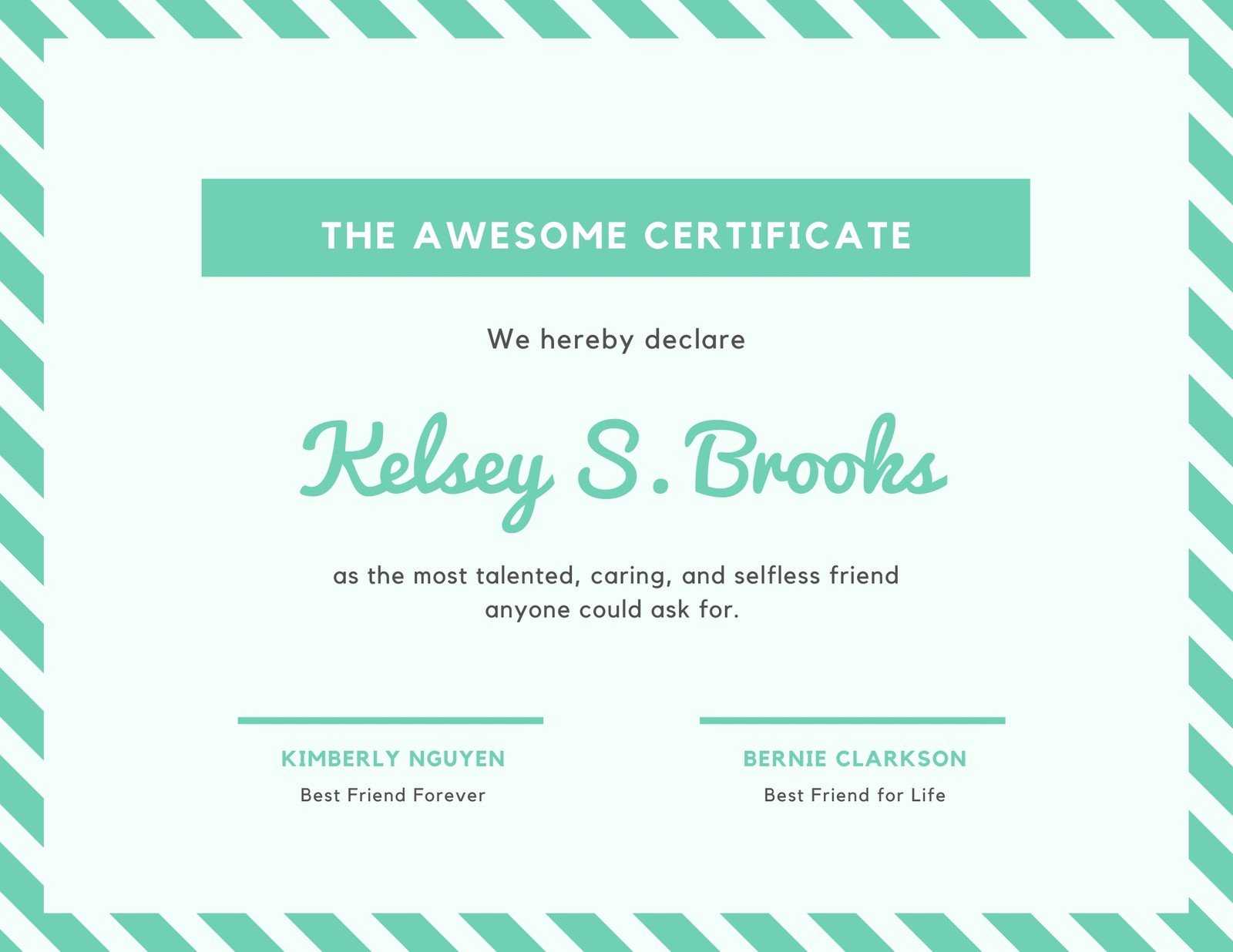 Free custom printable funny certificate templates  Canva Regarding Funny Certificates For Employees Templates