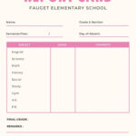 Free Custom Printable High School Report Card Templates  Canva In Summer School Progress Report Template