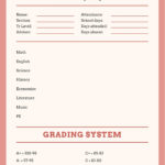 Free Custom Printable High School Report Card Templates  Canva Intended For High School Student Report Card Template