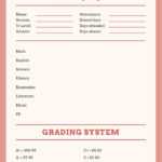 Free Custom Printable High School Report Card Templates  Canva Intended For High School Student Report Card Template