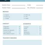 Free Custom Printable Homeschool Report Card Templates  Canva Inside Homeschool Report Card Template Middle School