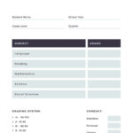 Free custom printable homeschool report card templates  Canva