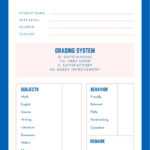 Free Custom Printable Homeschool Report Card Templates  Canva Regarding Homeschool Report Card Template