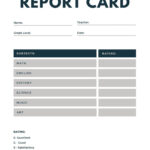 Free Custom Printable Homeschool Report Card Templates  Canva Throughout Homeschool Report Card Template