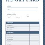 Free Custom Printable Homeschool Report Card Templates  Canva Within Homeschool Report Card Template