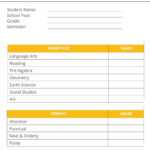 Free Custom Printable Preschool Report Card Templates  Canva For Preschool Weekly Report Template