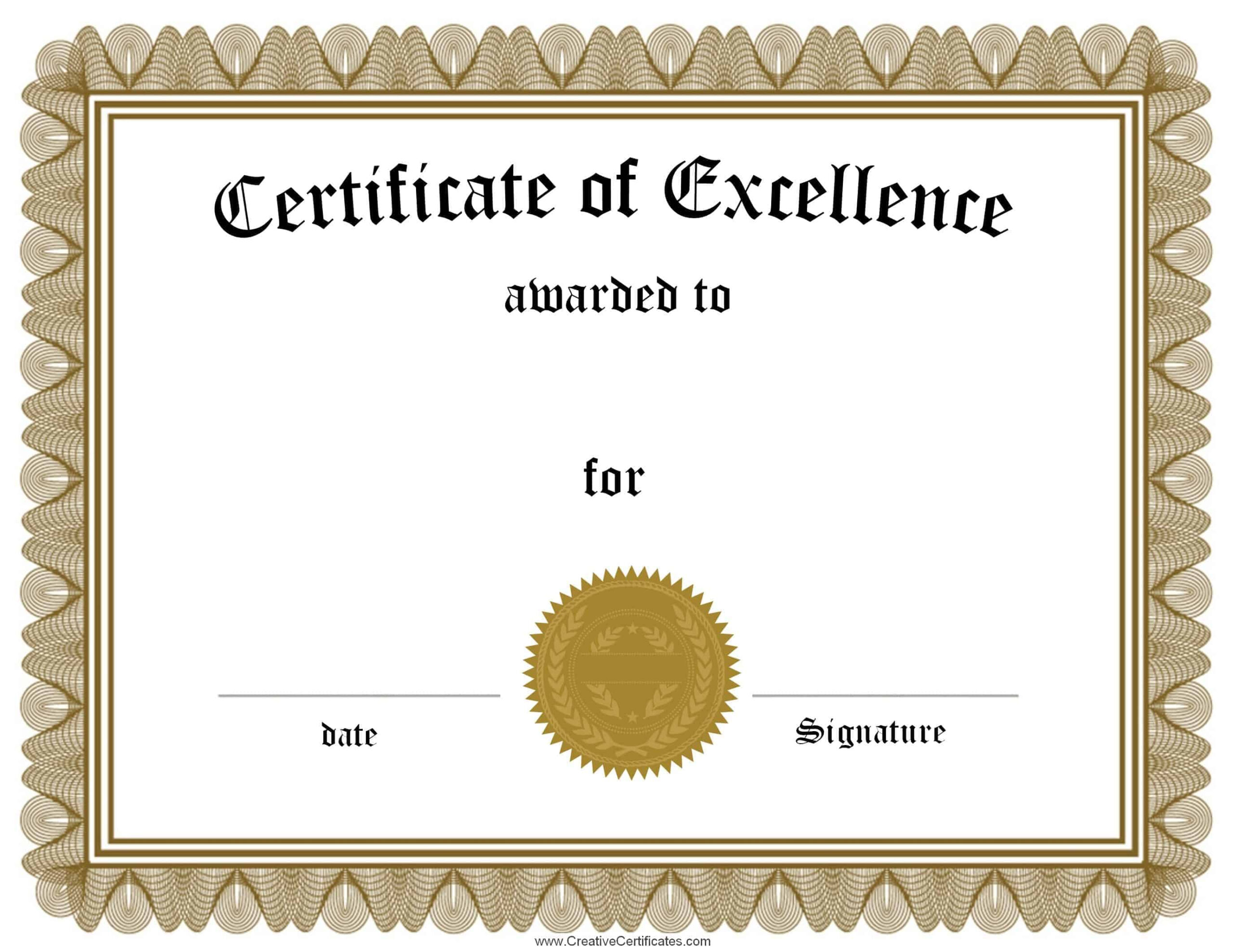 Free Customizable Certificate of Achievement  Editable & Printable Regarding Blank Certificate Of Achievement Template