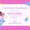 Free Customizable Tooth Fairy Certificate Templates  Canva Intended For Tooth Fairy Certificate Template Free