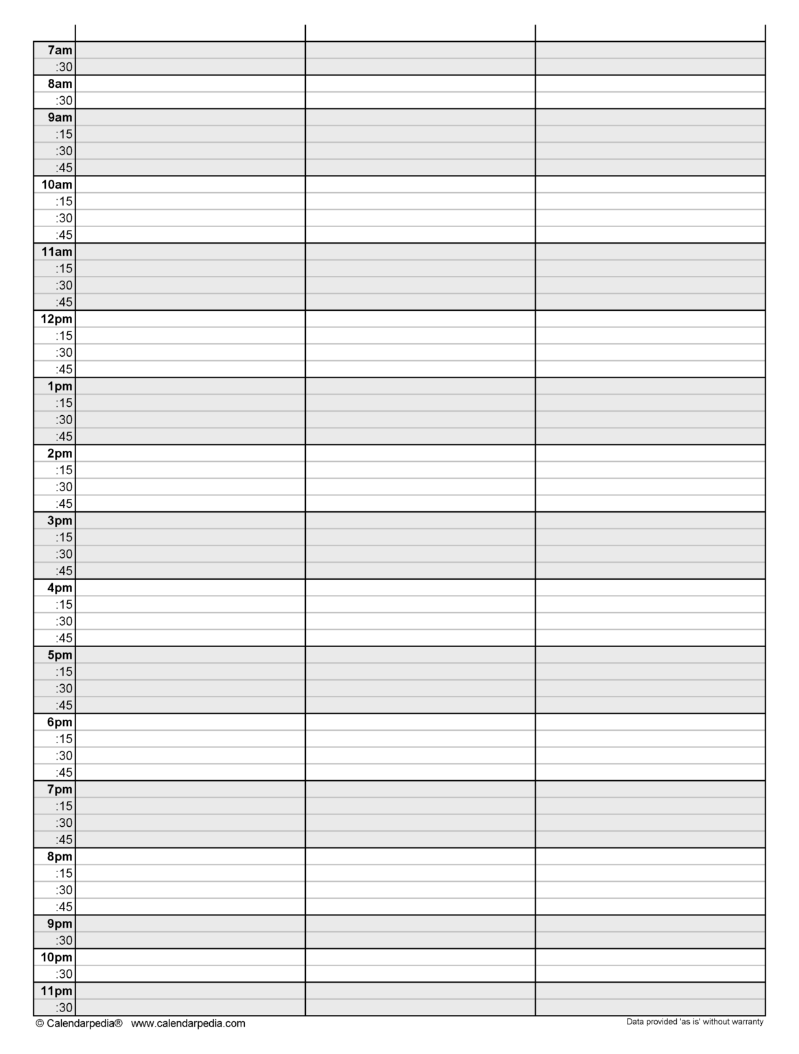 Free Daily Schedules in PDF Format – 10+ Templates With Printable Blank ...