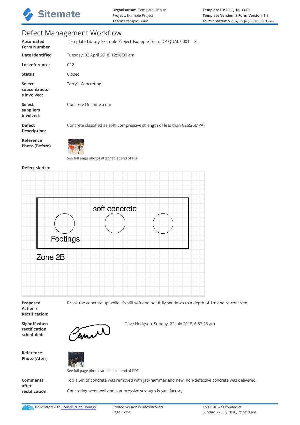 Free Defect Report template (better than word doc and excel) Throughout Construction Deficiency Report Template