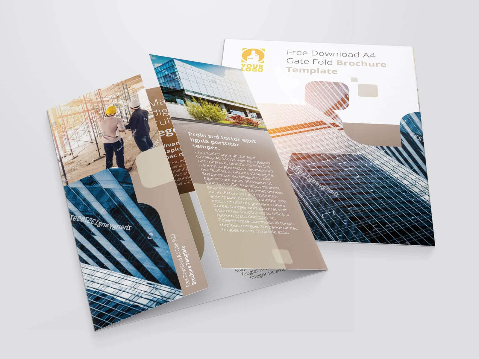 Free Download A10 Gate Fold Brochure Template – Vectogravic Design For Gate Fold Brochure Template