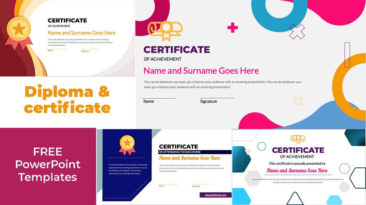 FREE Download  Creative Certificate & Diploma Powerpoint Template