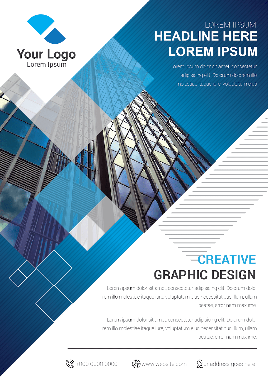 Free Download Profesional Template Brochure / Flyers And Tutorial  With Engineering Brochure Templates Free Download