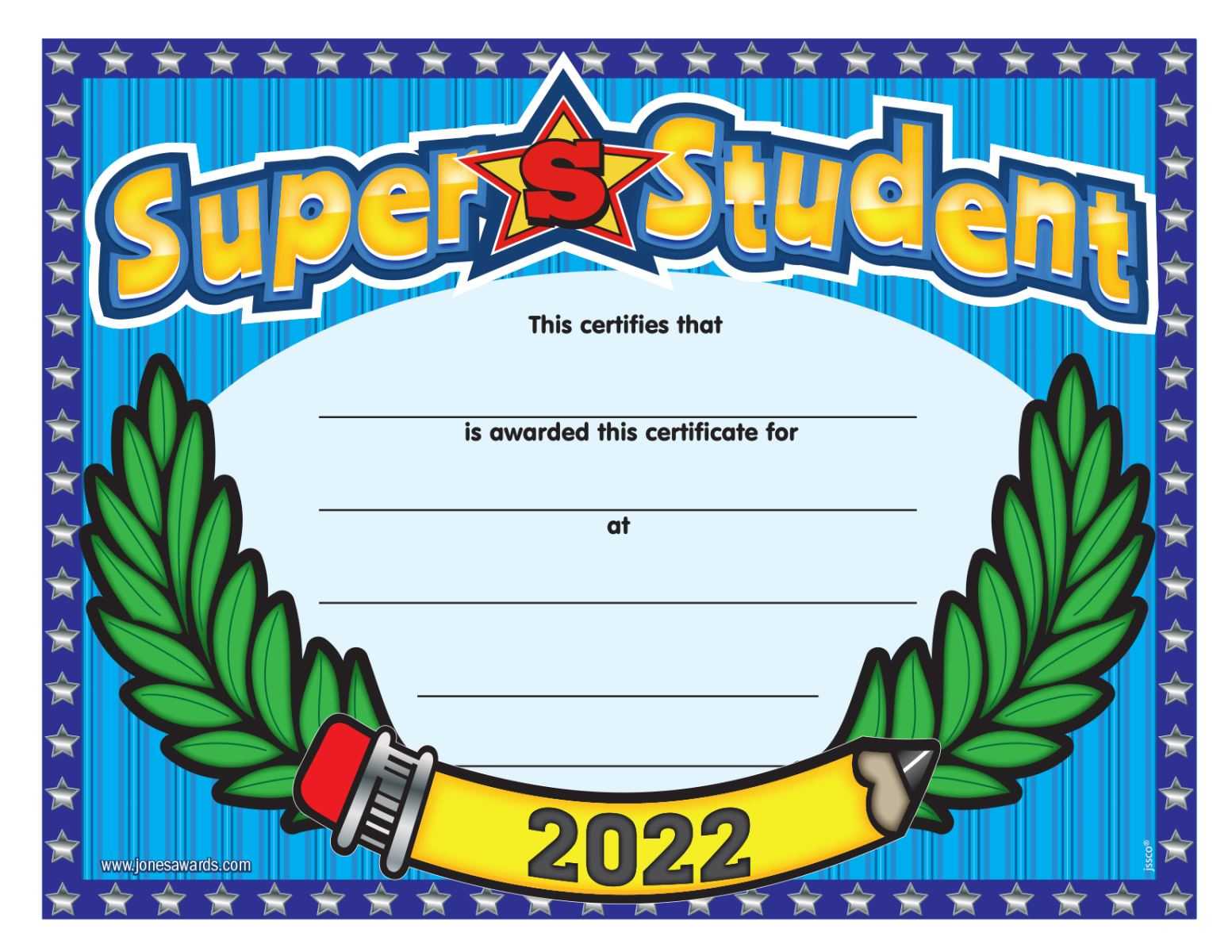 Free Downloadable Certificate – Jones School Supply In Star Certificate Templates Free