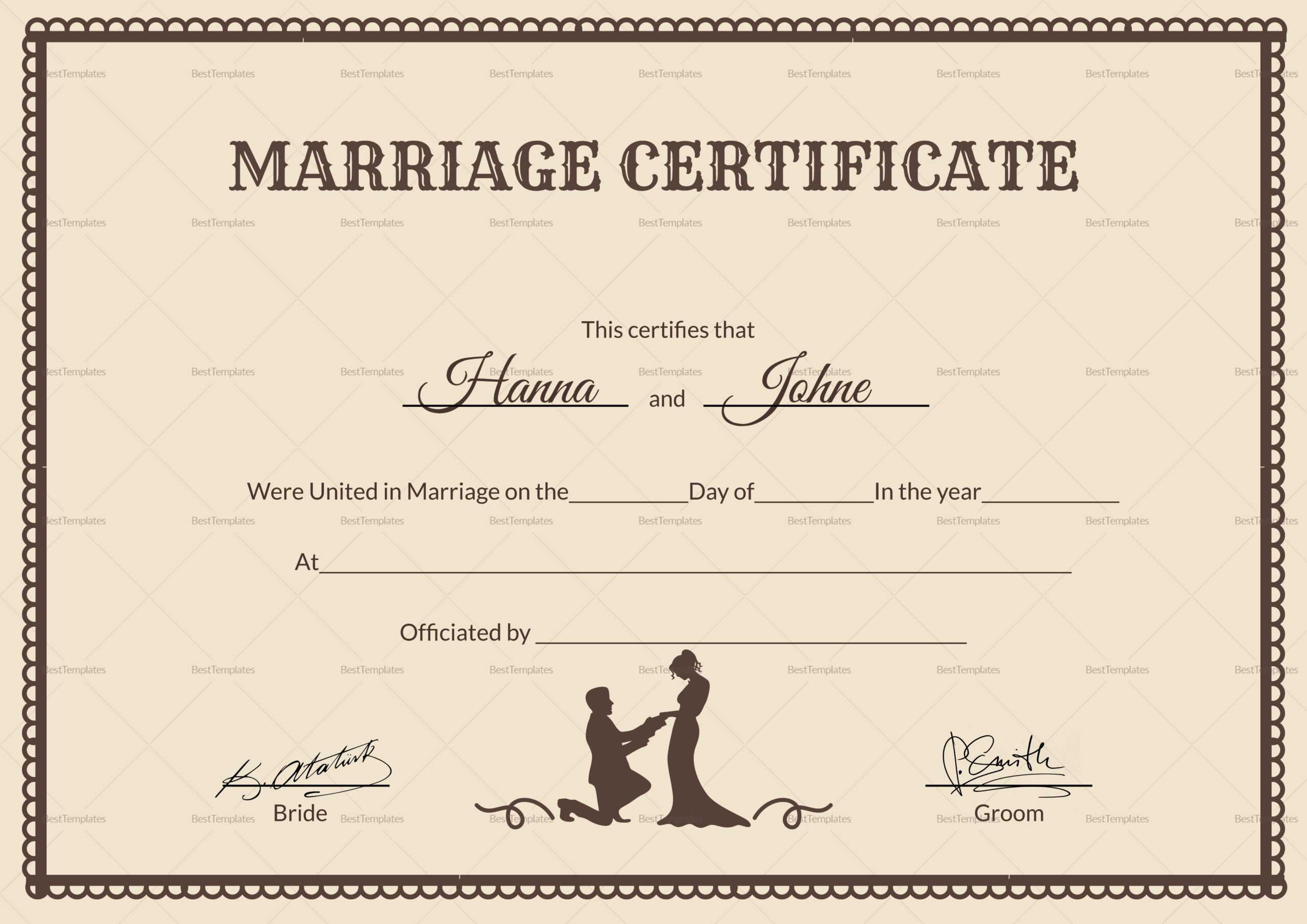 Free Editable Marriage Certificate Template Sample Format In PDF Throughout Blank Marriage Certificate Template Free Editable Marriage Certificate Template Sample Format In PDF Throughout Blank Marriage Certificate Template