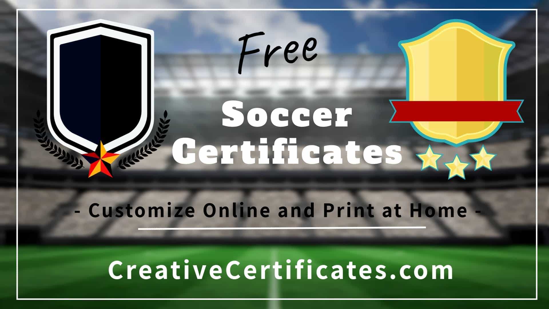 Free Editable Soccer Certificates – Customize Online Throughout Soccer Award Certificate Template