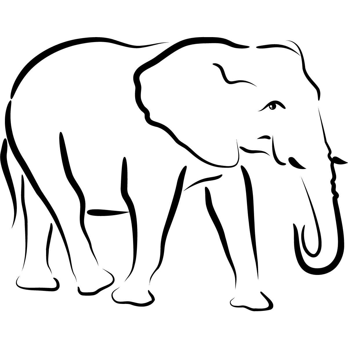 Free Elephant Outlines, Download Free Elephant Outlines png images  For Blank Elephant Template