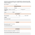 Free Employee Incident Report Template – Word  PDF – EForms For Employee Incident Report Templates