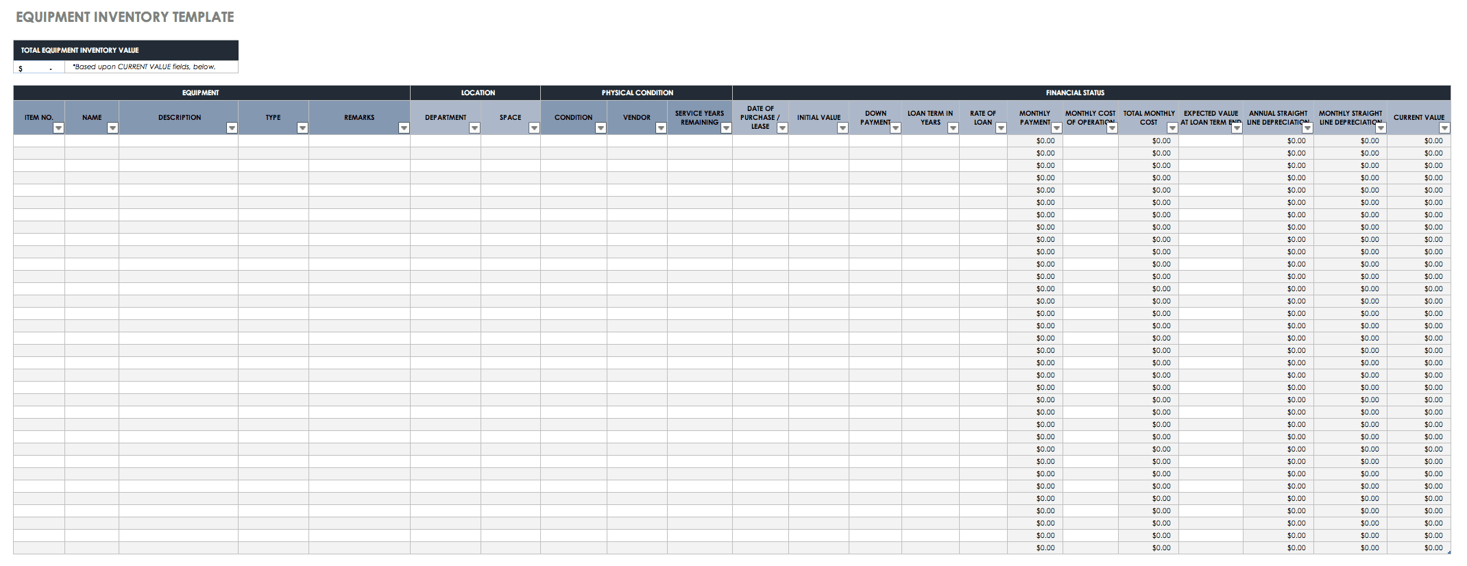 Free Excel Inventory Templates: Create & Manage  Smartsheet For Stock Report Template Excel