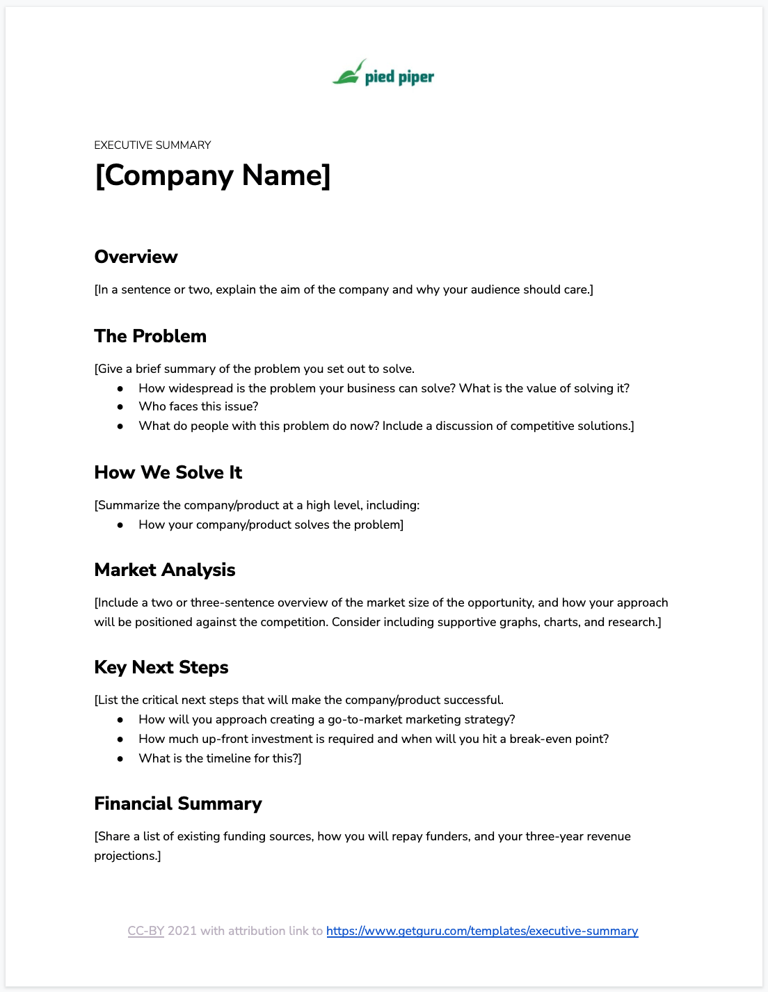 Free Executive Summary Template [PDF + Masterful Examples]  Guru With Regard To Executive Summary Report Template