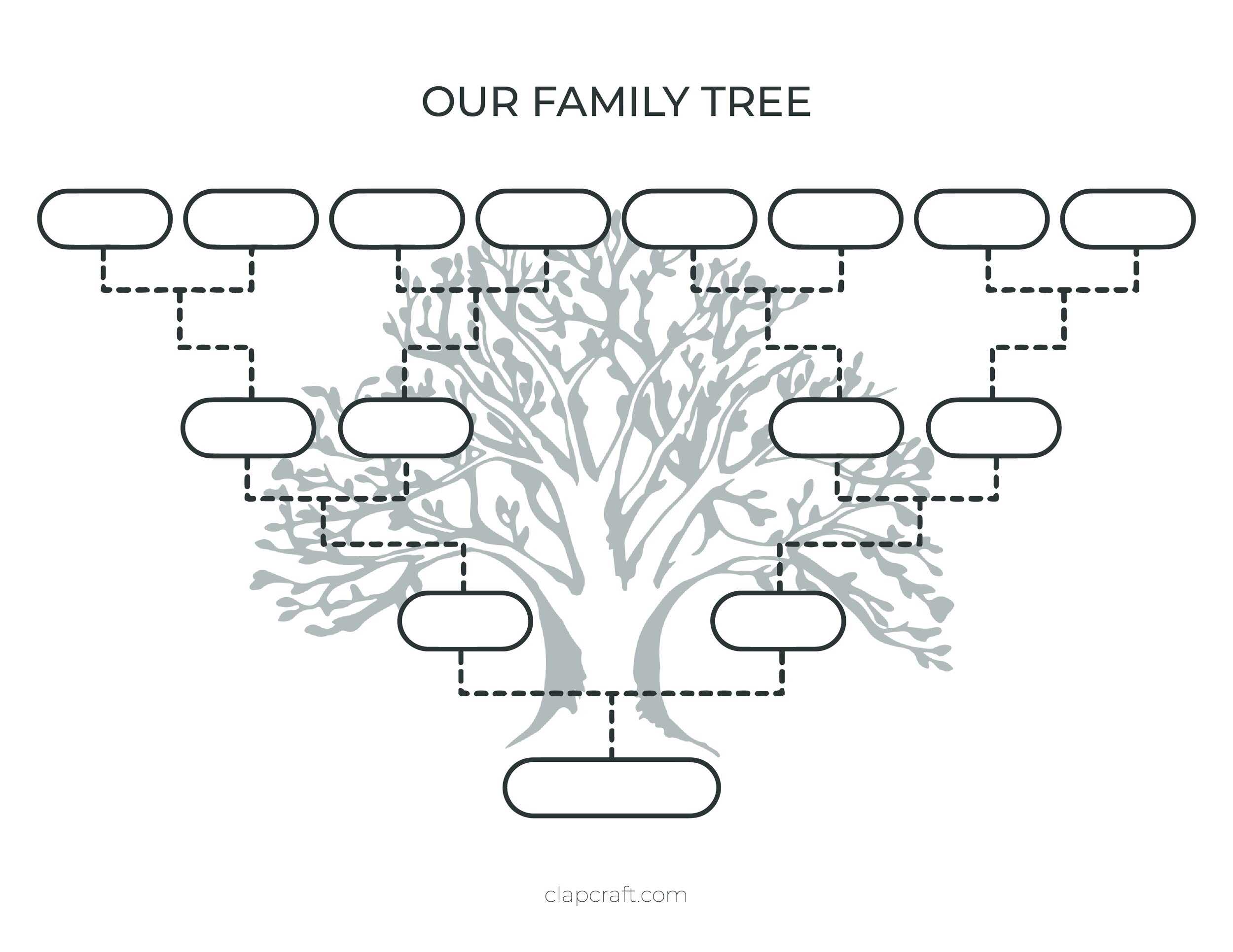 Free Family Tree Templates And Charts — ClapCraft Within Fill In The Blank Family Tree Template