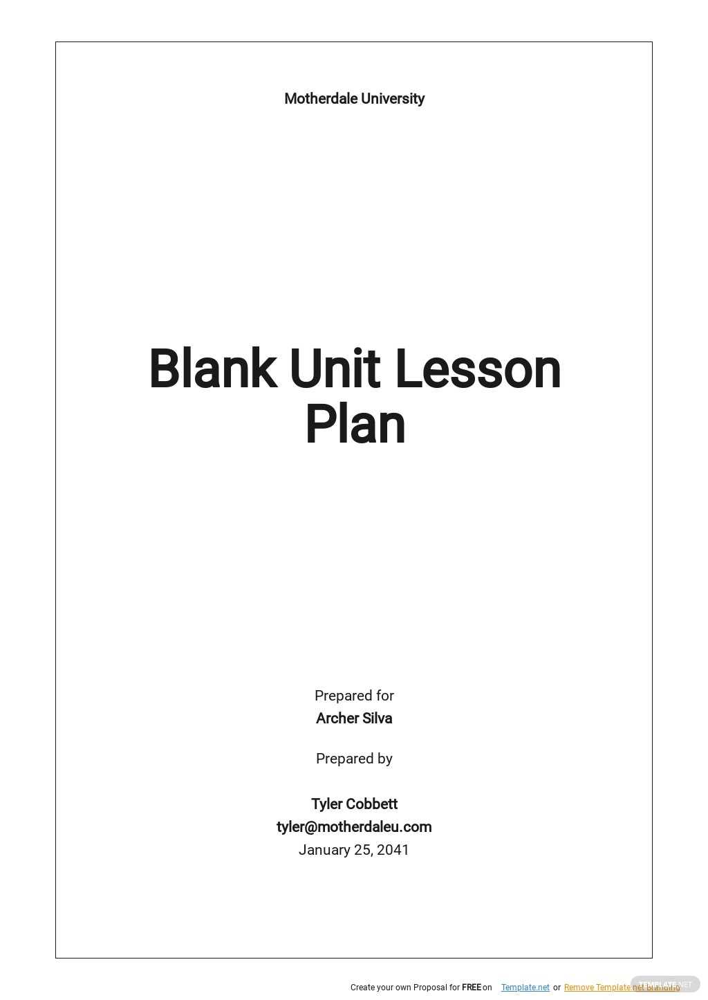 Free Free Blank 10E Lesson Plan Template - Google Docs, Word, Apple  In Blank Unit Lesson Plan Template