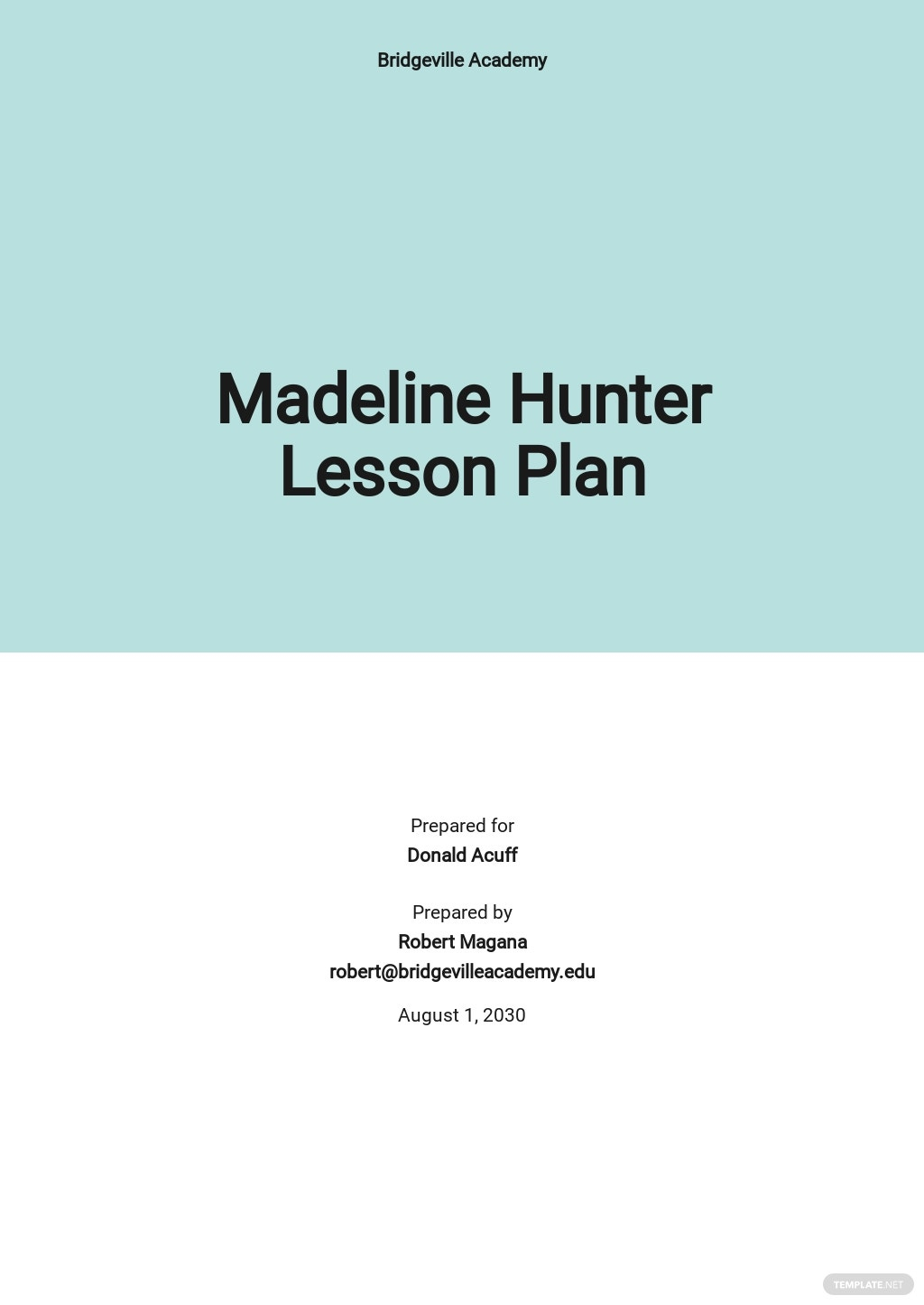 Free Free Blank Madeline Hunter Lesson Plan Template - Google Docs  Inside Madeline Hunter Lesson Plan Template Blank