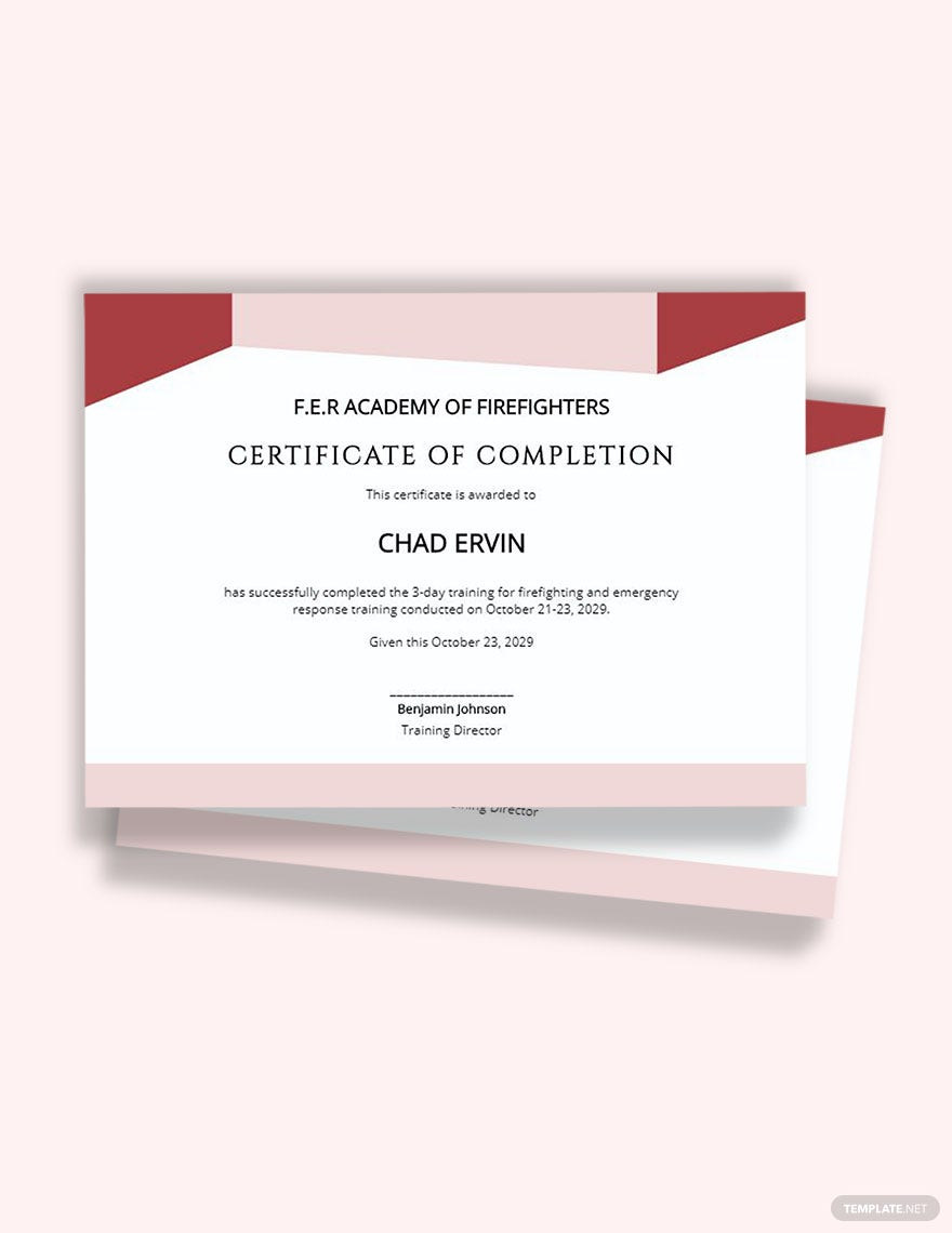 Free Free Fire Safety Certificate Template - Word  Template