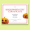 Free Free Halloween Gift Certificate Template – Word, PSD  Within Halloween Certificate Template