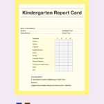 Free Free Kindergarten Report Card Template – Illustrator, PSD  Throughout Kindergarten Report Card Template