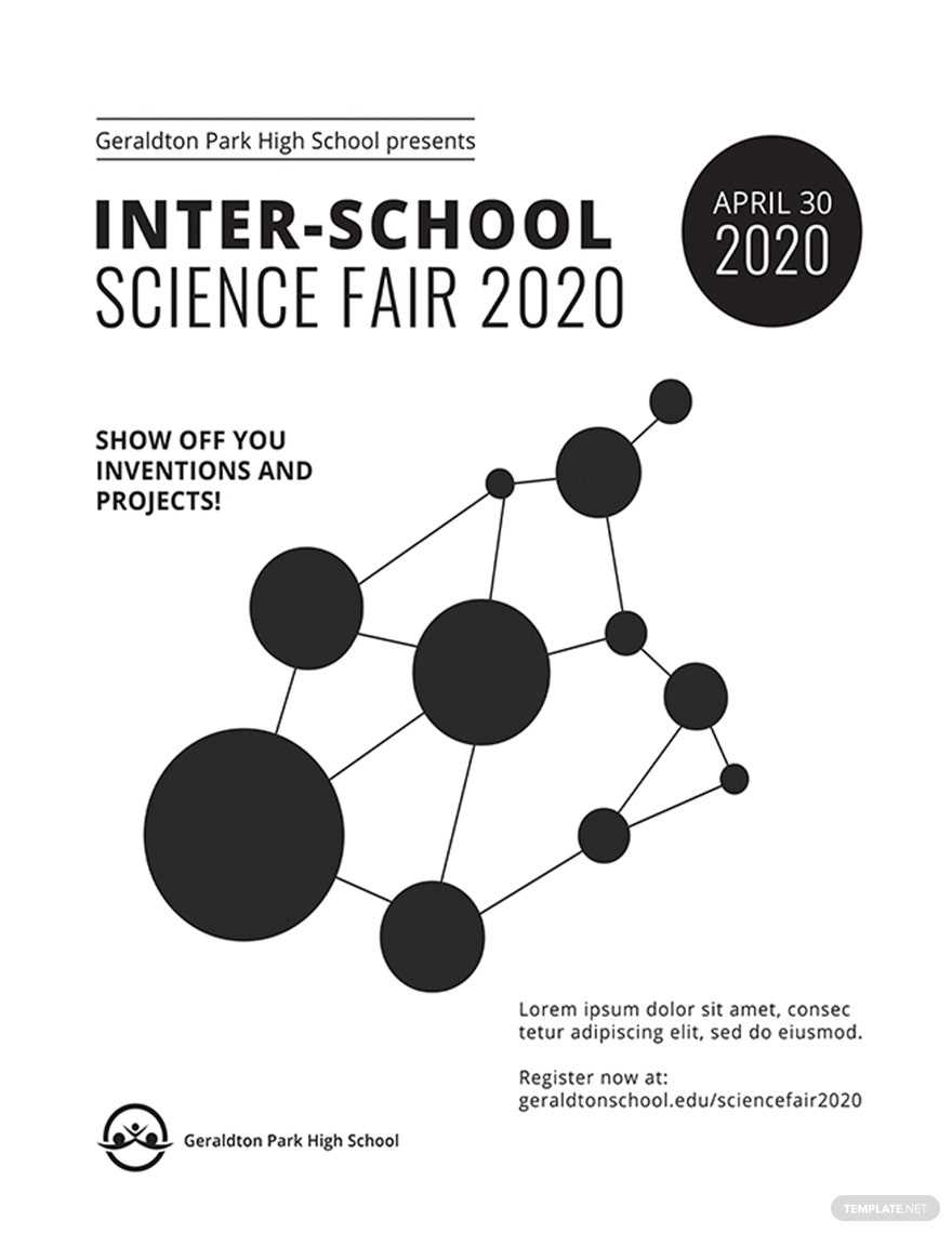 Free Free Science Fair Event Poster Template - Illustrator, Apple