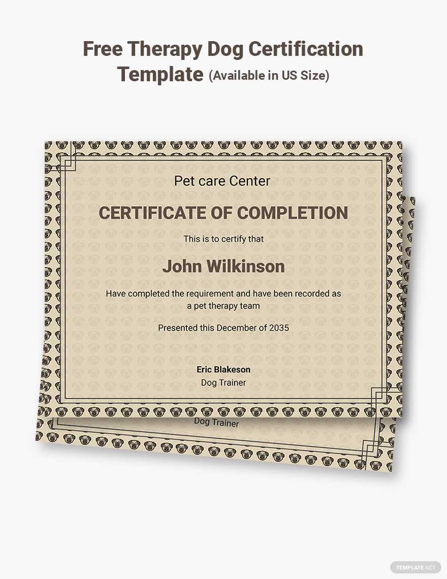 Free Free Therapy Dog Certification Template – Word  Template