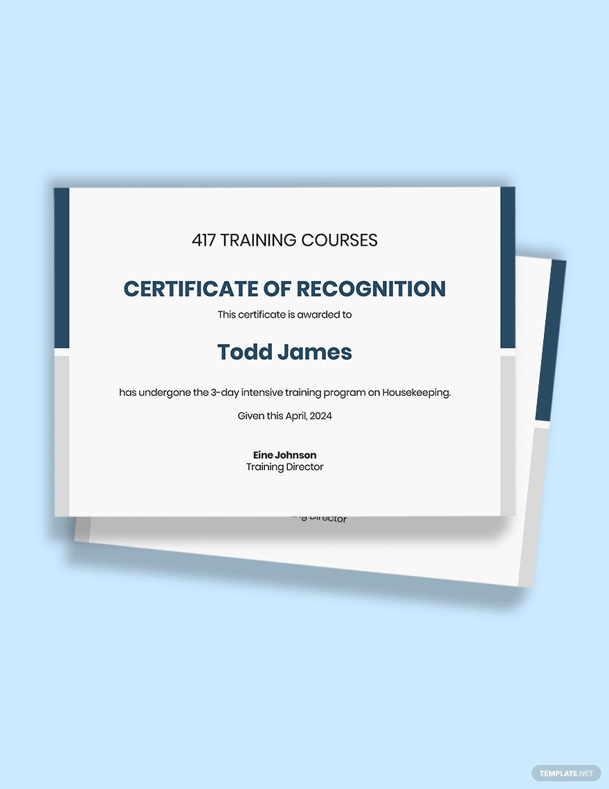 Free Free Training Course Certificate Template - Word  Template
