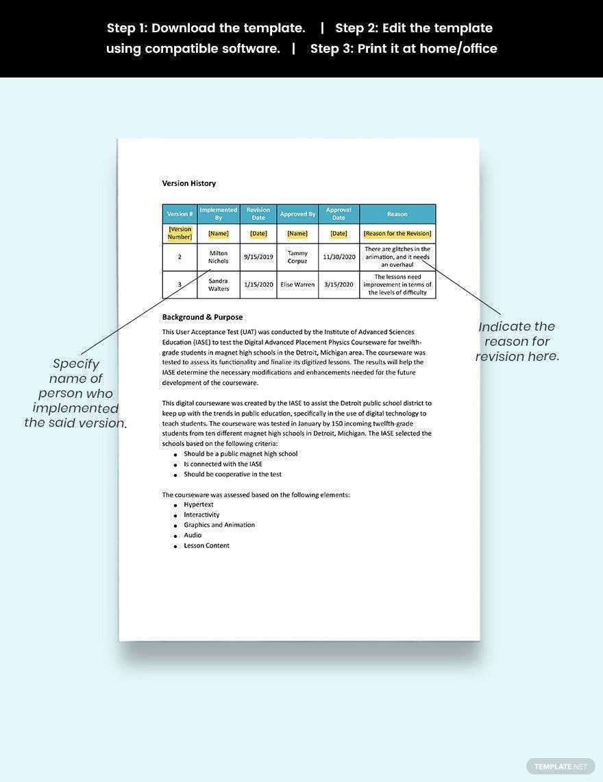 Free Free User Acceptance Test Report Template – Google Docs, Word  Pertaining To Acceptance Test Report Template