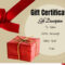 FREE Gift Certificate Template  Customize Online and Print