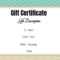 FREE Gift Certificate Template  Customize Online and Print