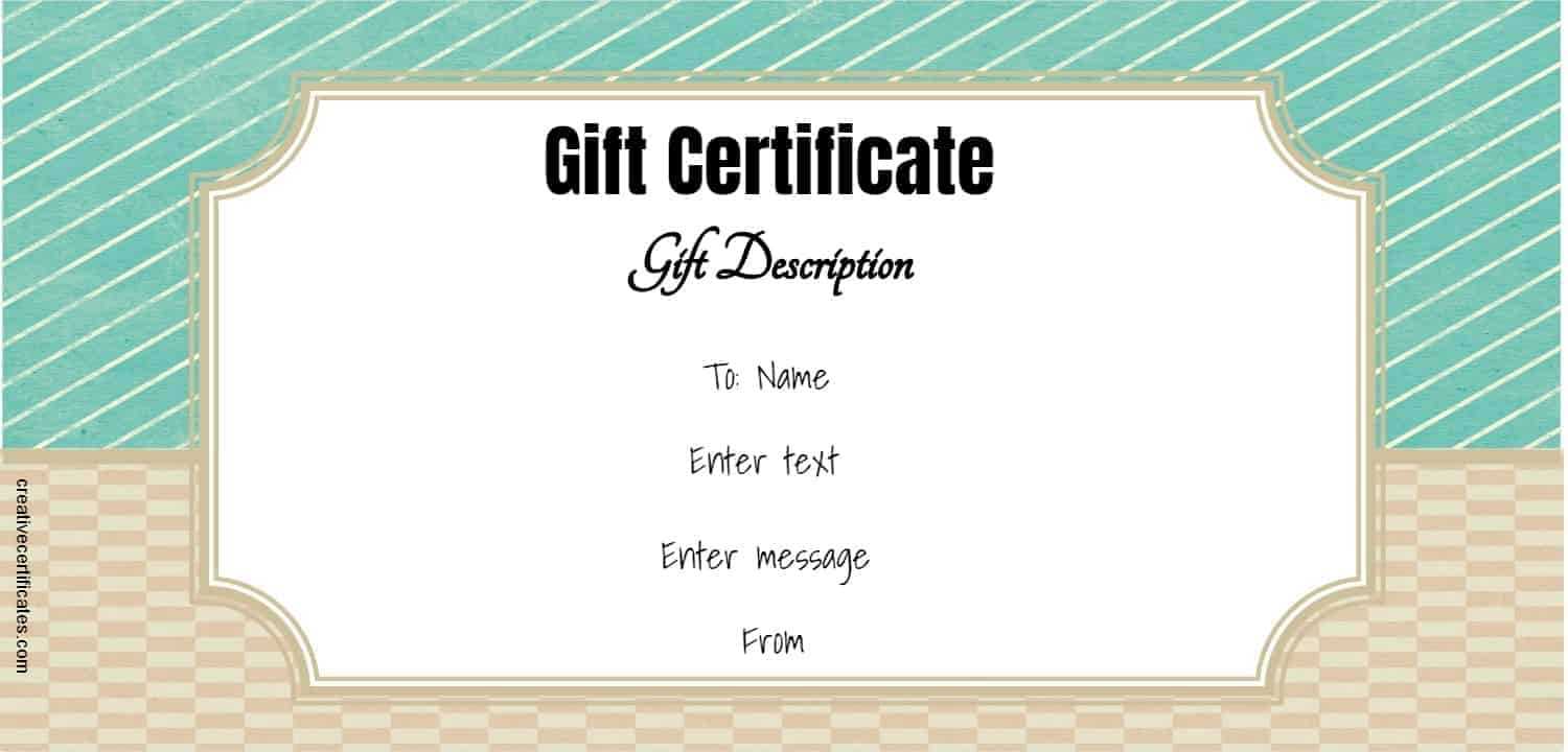 FREE Gift Certificate Template  Customize Online And Print Throughout Generic Certificate Template