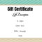 FREE Gift Certificate Template  Customize Online And Print With Fillable Gift Certificate Template Free