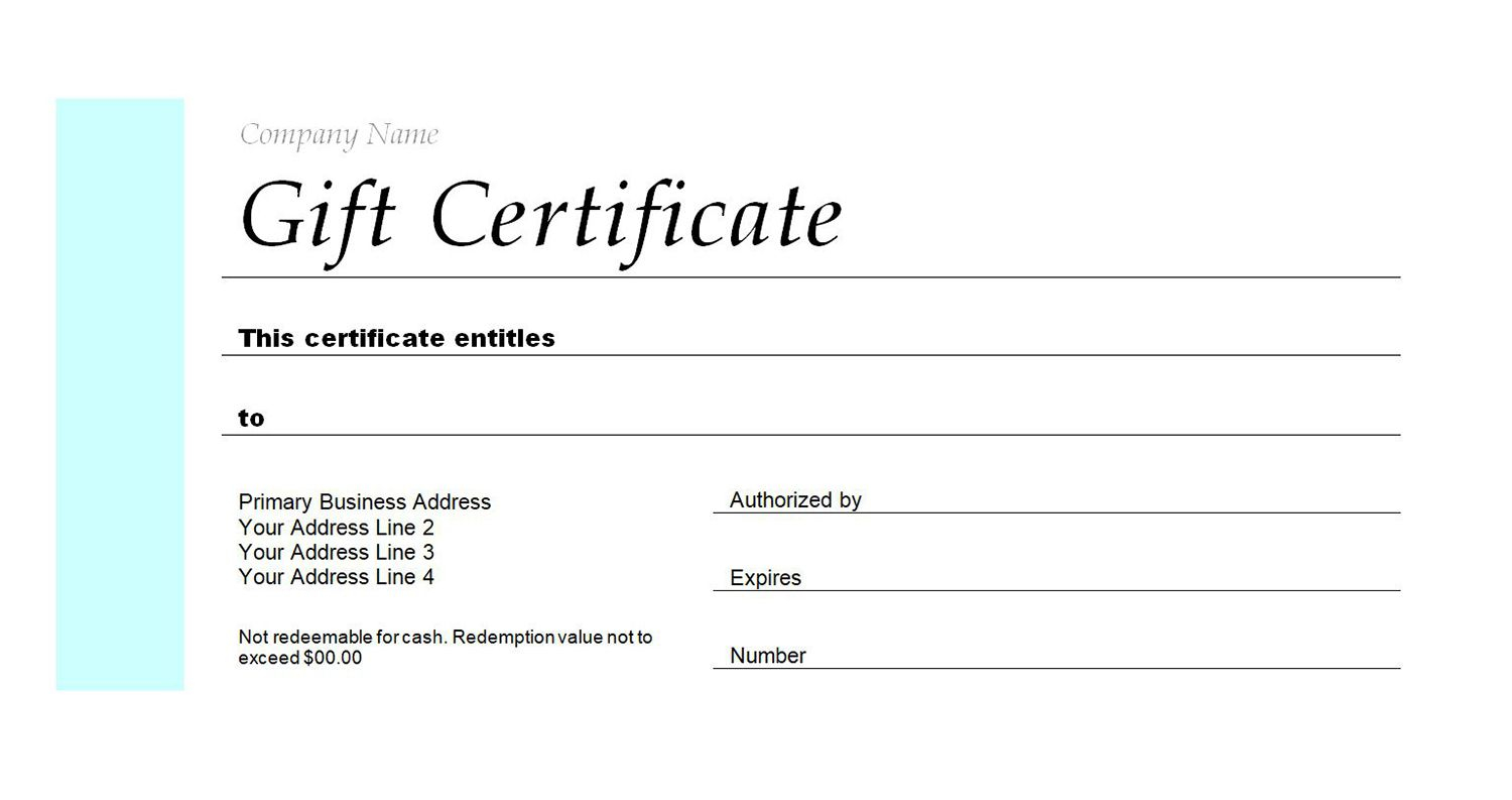 Free Gift Certificate Templates You Can Customize For This Entitles The Bearer To Template Certificate
