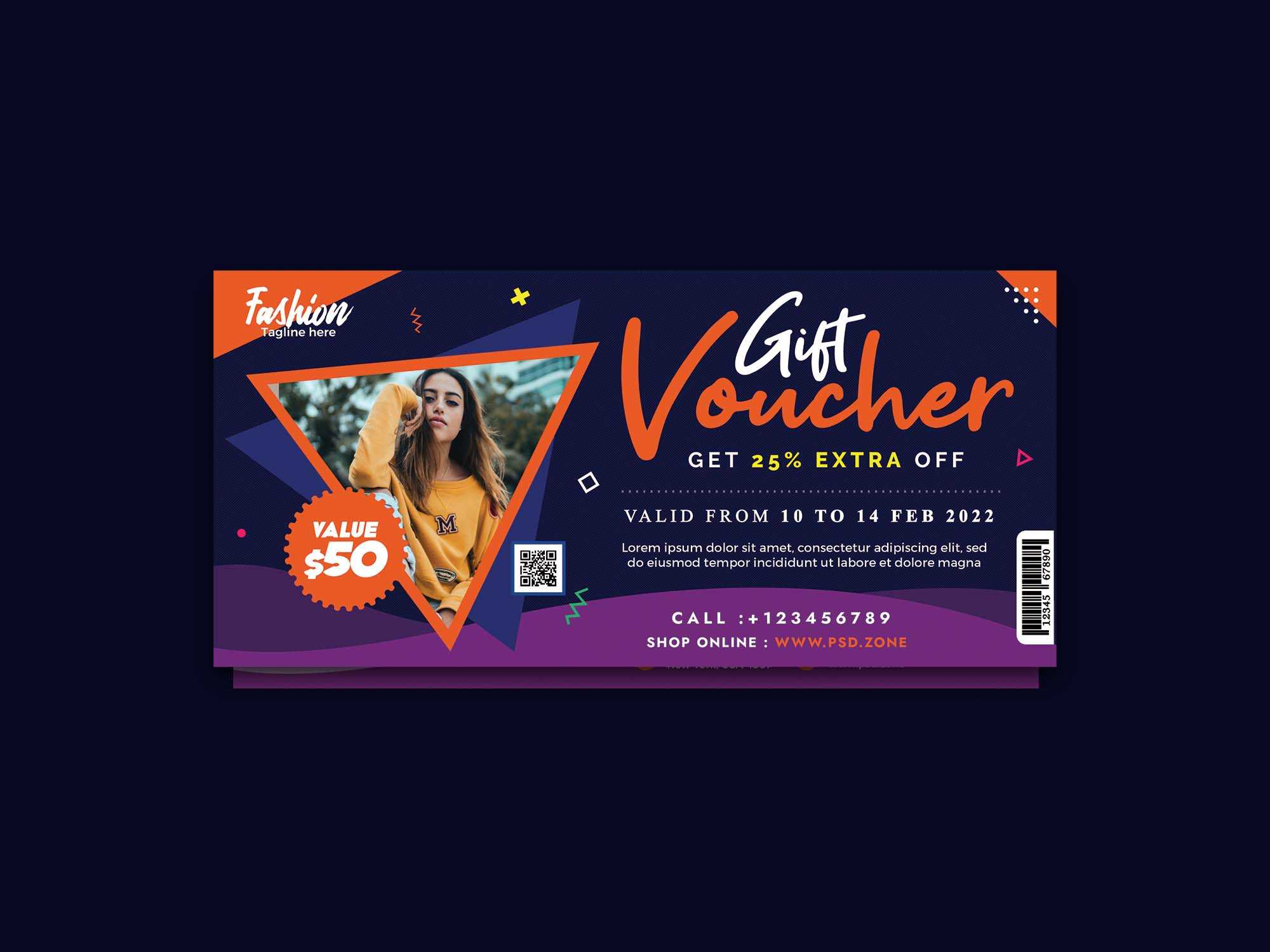 Free Gift Voucher Template (PSD)