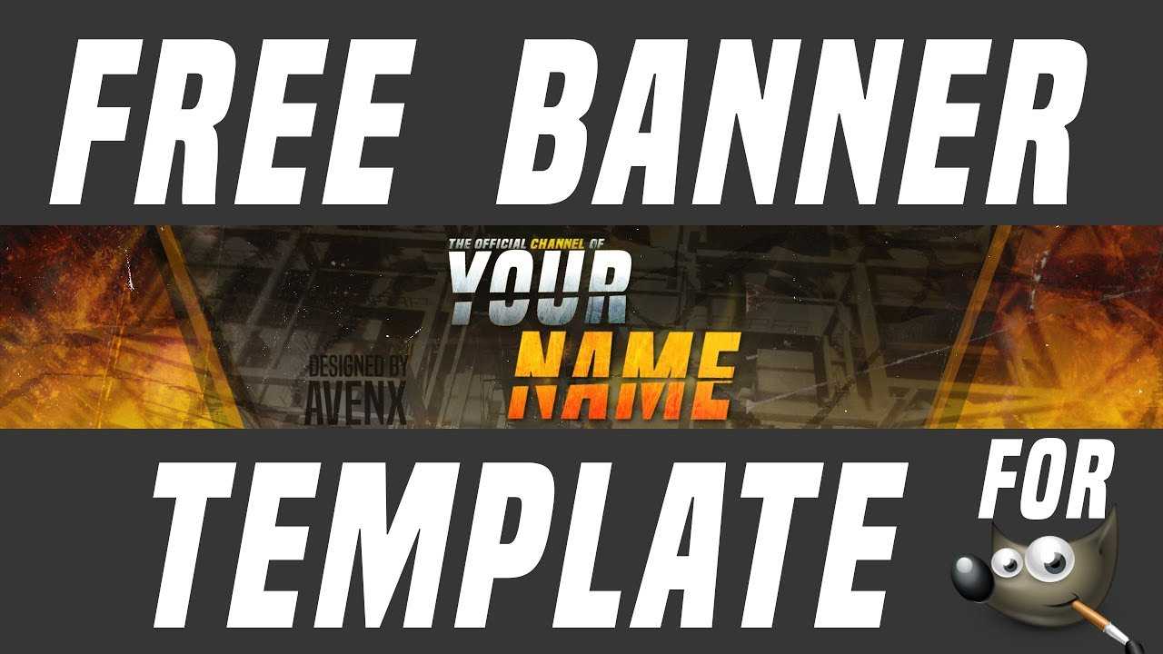 Free Gimp Banner Template Pertaining To Youtube Banner Template Gimp