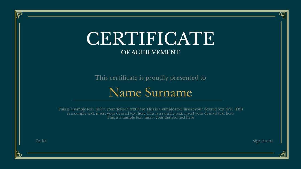 Free Google Slides Certificate Templates (Worth Checking Out) Regarding Mock Certificate Template