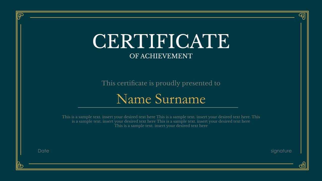 Free Google Slides Certificate Templates (Worth Checking Out) Regarding Mock Certificate Template