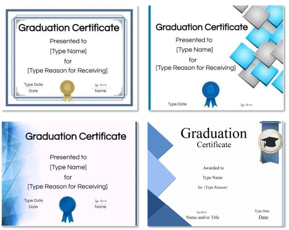 Free Graduation Certificate Template  Customize Online & Print